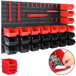 Werkzeugwand Schwarz/Rot 43-tlg Stapelboxen/Werkzeughalter