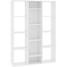 vidaXL Raumteiler Bücherregal 100 x 24 x 140 cm Weiß