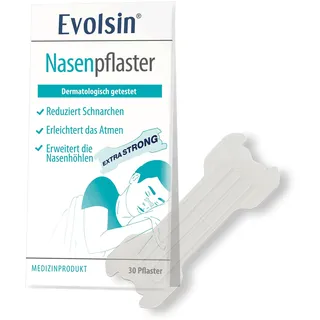 Evolsin® Anti Schnarch Nasenpflaster I WISSENSCHAFTLICH BESTÄTIGT I Schnarchstopper für besseres Atmen bei Schnarchen, Sport oder Erkältung I Effektiv schnarchen verhindern