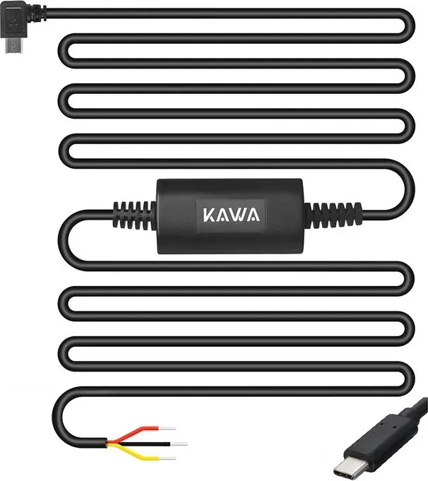 KAWA Dashcam-Hardwiring-Kit (USB-C-Anschluss), kompatibel mit MINI ORB, D7, MINI 7 Pro