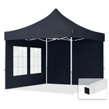 TOOLPORT Faltpavillon Economy 3 x 3 m inkl. 2 Seitenteile dunkelgrau 59037