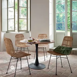 Atmosphera - Esstisch Elias - Metall und Holz D100 cm Créateur d'intérieur