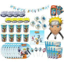 Naruto - Kindergeburtstags-Set (69-teilig) Teller Becher Dekoration Geburtstag