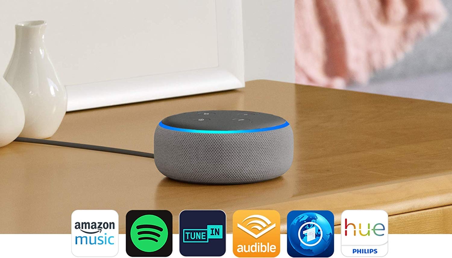 Alexa Antrazit NEU Zubehör Kombination AUSWAHL Amazon Echo Dot 3. Generation 