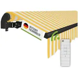 empasa Gelenkarmmarkise "START PLUS" elektronische Markise für Balkon & Terrasse, mit Fernbedienung gelb 350 cm x 250 cm