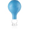 Schröpfglas aus Echtglas inkl. Saugball in Blau, 25 mm