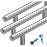 Stahlia Möbelgriffe Edelstahl Vollmaterial 256 mm Schrankgriffe silber massiv Ø12mm (1 Stück) Schubladengriffe Küchengriffe Stangengriff Handgriff Relinggriff