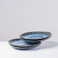 gipfelstück Dessertteller Wilde Schlucht 22 cm blau 4er Set