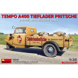 MiniArt MODELS 550038045 1:35 Tempo A400 Tieflader Pritsche. Dreirädriger Bier-LKW