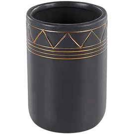 Beliani Badezimmer Set Badaccessoire-Set Schwarz/Gold
