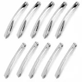 10 Stück Französische Haarspange für Frauen Rutschfeste, Silber Metallische Haarspangen Damen Dünnes Haar, Haarklammer Klein, Speziell für Frauen mit Feinem Haar, Elegantes Frisur Zubehör