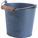 VANZACK 1 Stück Blumentopf aus Metall dekorativ Bauernblume Zimmerpflanze schreibtischdeko Schreibtisch Dekoration Pflanzen Bauernhaus-Küchenbehälter Gartentöpfe und Pflanzgefäße Holz Blue