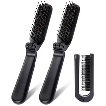 luxuskollektion Faltbare Haarbürste 2er Pack tragbar Reise Haarbürste