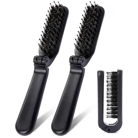 luxuskollektion Faltbare Haarbürste 2er Pack tragbar Reise Haarbürste