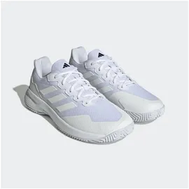 adidas Herren Gamecourt 2.0 Tennis Shoes, FTWR White/FTWR White/Matte Silver, 46 EU - 46 EU