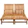 vidaXL Doppel-Sonnenliege 115 x 65 x 85 cm Braun
