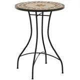 vidaXL Mosaik-Bistrotisch Terrakottarot und Weiß Ø50x70 cm Keramik