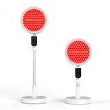 Relhafethy Rotlichtlampe, 220W Hochleistungs-Infrarotlampe, Kippschutz mit 10-90 Minuten Timer, Einstellbarer Winkel, 3 Leistungsstufen für Den Heimgebrauch