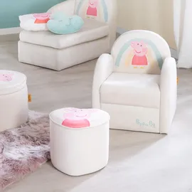 roba Kinderhocker Peppa Pig Herzform grau