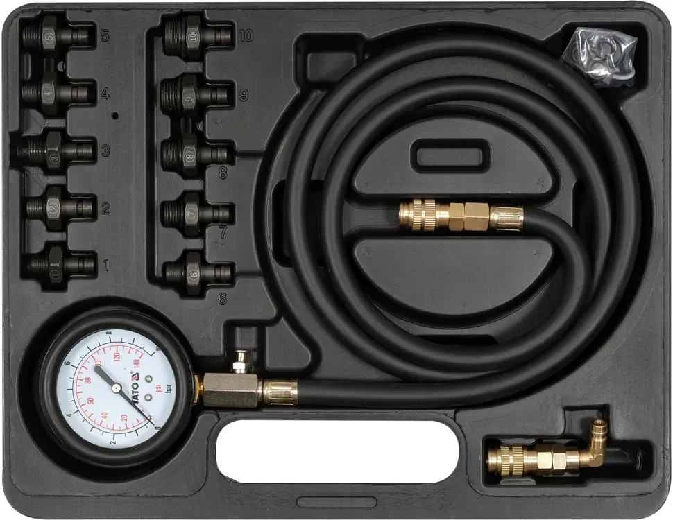 YATO YT-73031 Öldruckmesser, 12-teiliges Set.