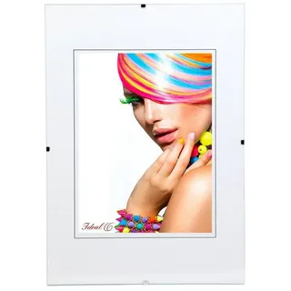 Ideal Trend Rahmenlos Bildhalter Klarglas Bilderrahmen Wanddeko Collage Poster Clip Rahmen: Format: 40x60