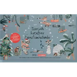 Stabilo Adventskalender Tierisch kreativer Familienkalender 2022 Blau