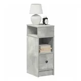 vidaXL Nachttisch mit Schublade Betongrau 25x31x66 cm