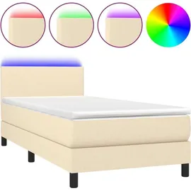 vidaXL Boxspringbett 100 x 200 cm Creme