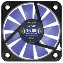 Noiseblocker BlackSilent XM-2 PC-Gehäuse-Lüfter Schwarz, Blau (transparent) (B x H x T) 40 x 40 x 10 mm