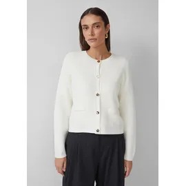 s.Oliver Cardigan aus Baumwollmix mit Ziertaschen Weiß 48