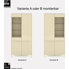 Set One by Musterring Standvitrine Reno 92 x 42 x 197 cm Braun