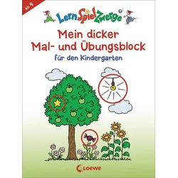 LOEWE VERLAG 978-3-7432-0192-7 LernSpielZwerge - Mein dicker Mal- und Übungsblock für den Kindergarten