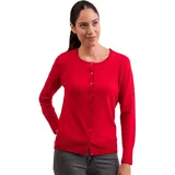 CASH-MERE.CH Strickjacke Rundhalsausschnitt Rot M