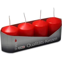 JEKA - Ebersbacher Kerzen Stumpenkerzen 4 St. rot