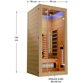 Artsauna Infrarotkabine Kiruna 90 Premium