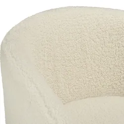 TECTAKE Sessel Mysig beige, dicke Polsterung mit Bouclé-Stoff  1