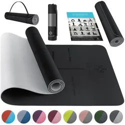 KESSER® Gymnastikmatte mit Tragegurt rutschfest TPE Yogamatte Gepolstert & rutschfest Fitnessmatte , 183 x 61  Trainingsmatte für Fitness Sportmatte, Pilates & Gymnastik Workout extradick