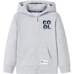 Kinder-Kapuzenpullover mit Reißverschluss Grau 92 – Weich & praktisch für den Alltag - 92