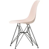 Vitra - Eames Plastic Side Chair DSR RE, basic dark / zartrosé (Filzgleiter basic dark)