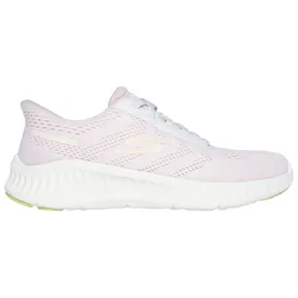 SKECHERS Go Walk Now White Textile / Pink Trim 36