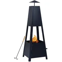 vidaXL Feuerschale Ø 35 cm Schwarz