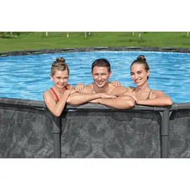 BESTWAY APX365TM Frame Pool Ø 610 x 132 cm inkl. Sandfilteranlage und Abdeckplane