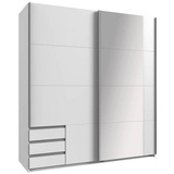 WIMEX Emden 180 x 198 x 64 cm weiß mit Spiegel und Schubladen