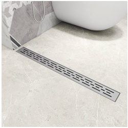 duschspa Duschrinne Edelstahl flach Bodenablauf schlitz Design mit Siphon, Länge 70/80 cm 70 cm