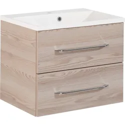Waschtisch FACKELMANN "B.clever", beige (esche, esche), B:60cm H:51cm T:46cm, Waschtische, Badmöbel Breite 60 cm