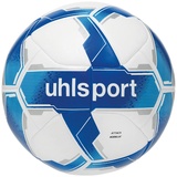 Uhlsport Attack ADDGLUE Fussball Soccer Spielball Trainingsball - mit Neuer ADDGLUE-Technologie - Weiß/Royal/Blau - für Jugend und Aktive - FIFA Basic