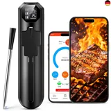 Fleischthermometer Kabellos, Smarte Grillthermometer Bluetooth mit App and