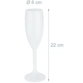 Relaxdays Sektglas 0,16 l 6er Set