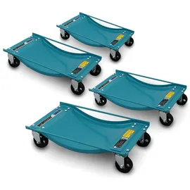 BITUXX Rangierwagenheber Stahl blau 4 Stück