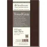 Strathmore Toned Gray Serie 400 Skizzenbuch, graugetönt, 118g/m2, 14x20.3cm, Softcover, 112 Seiten